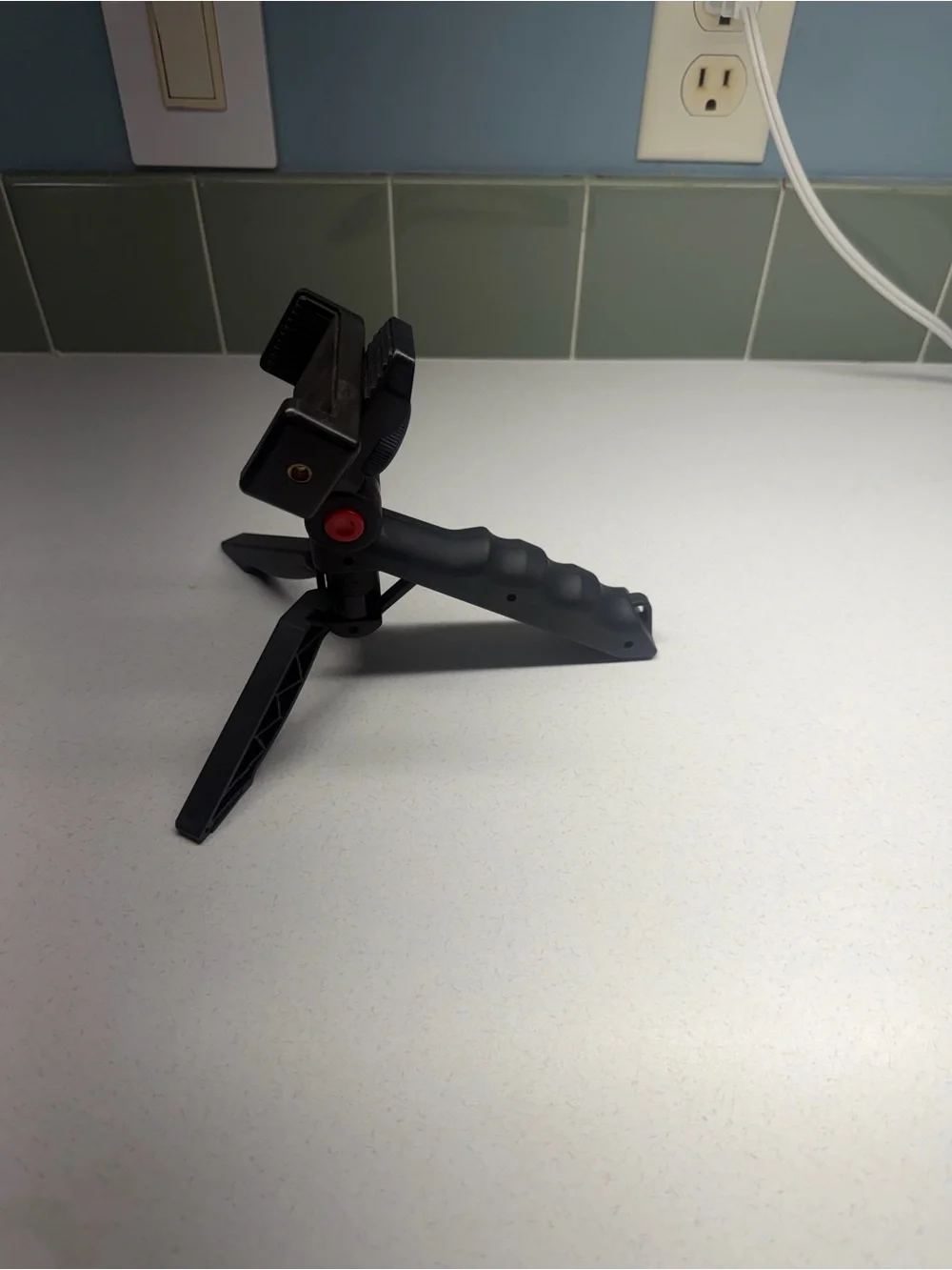 Compact Black Tripod Phone Mount
